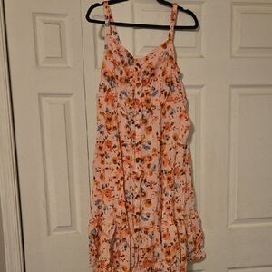 Torrid Pink Floral Dress